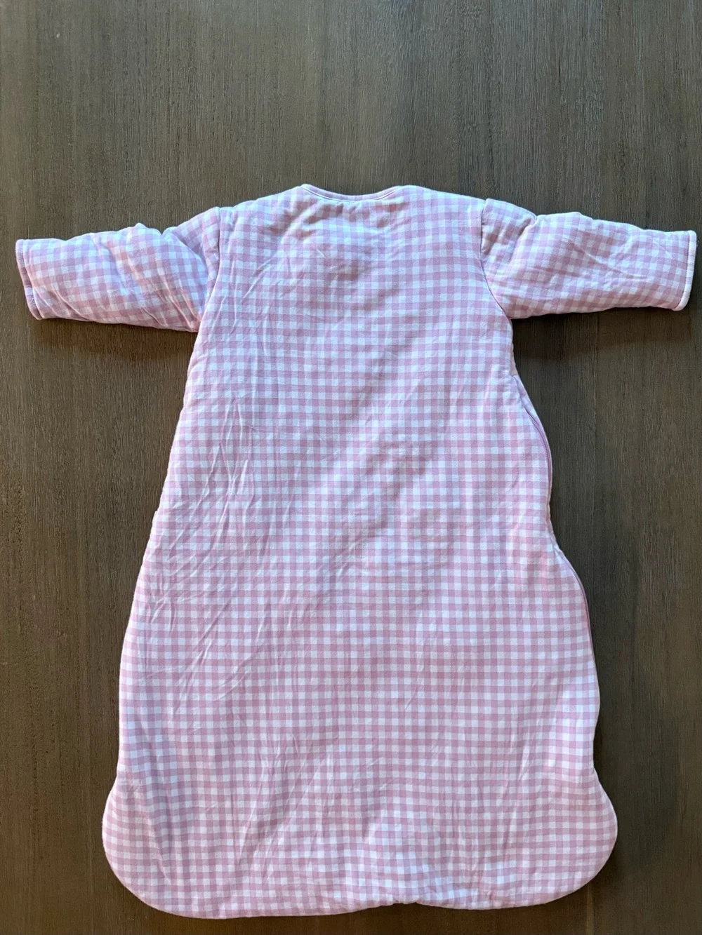 Gunamuna Baby Girl Pink Gingham Cottagecore Bamboo Sleep Sack 1.0 tog 3-9 Months